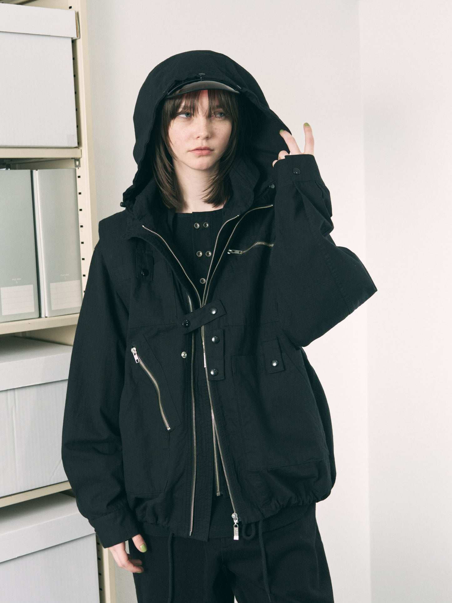 VISOR DOUBLE ZIP JACKET LIGHT IVORY