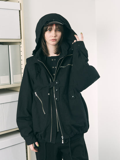VISOR DOUBLE ZIP JACKET LIGHT IVORY