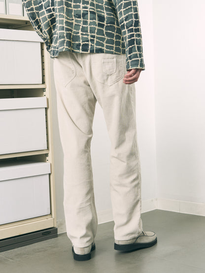 6 POCKET JEANS CORD STRAIGHT BLACK