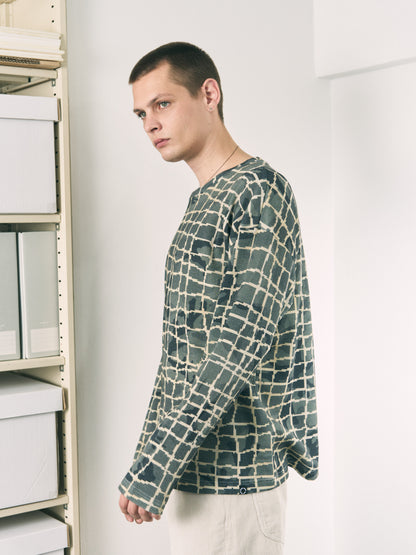 NET L/S WAFFLE THERMAL RED NET