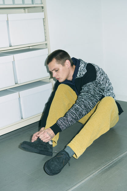 REFLECTIVE KNIT SHIRT JACKET BLACK