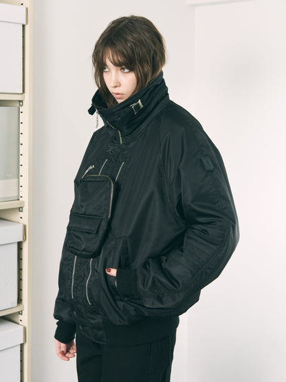 VISOR LIFT FLIGHT JACKET BLACK