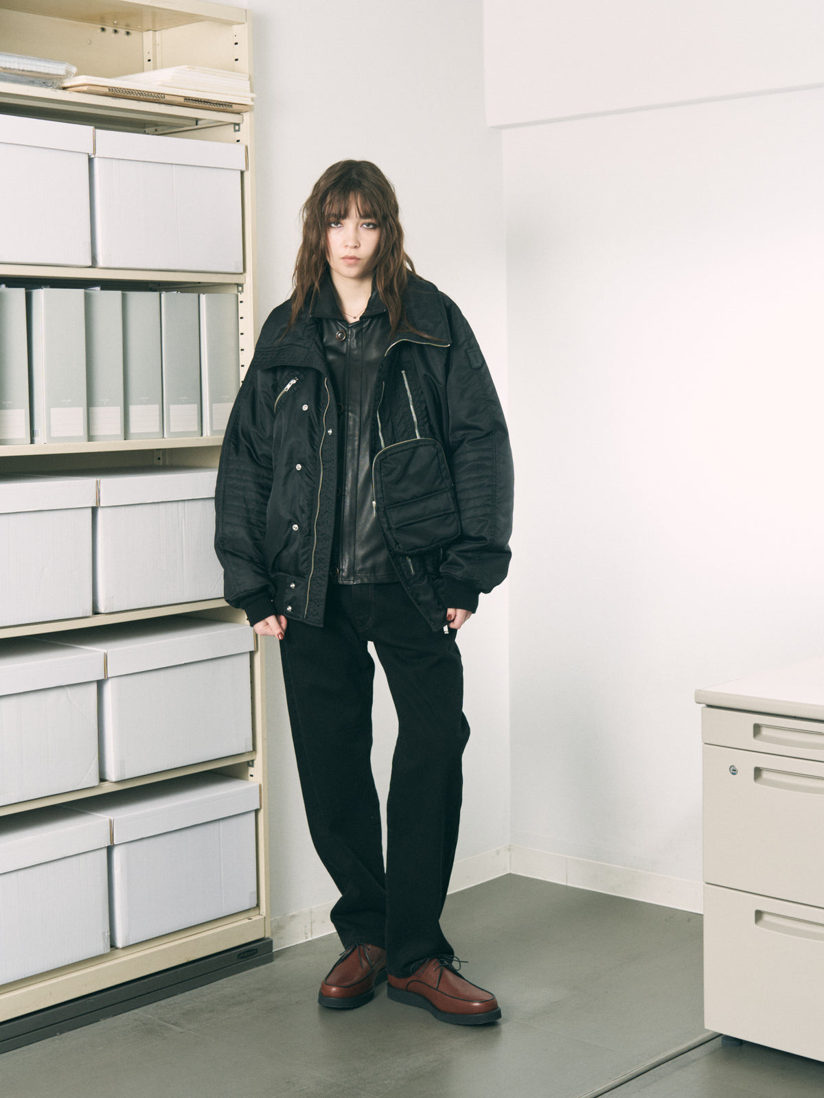 VISOR LIFT FLIGHT JACKET BLACK