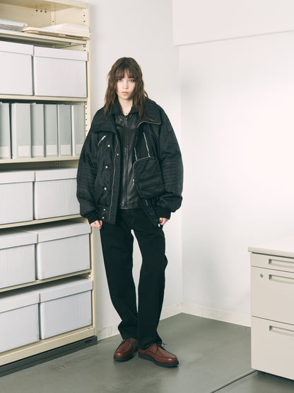 VISOR LIFT FLIGHT JACKET BLACK