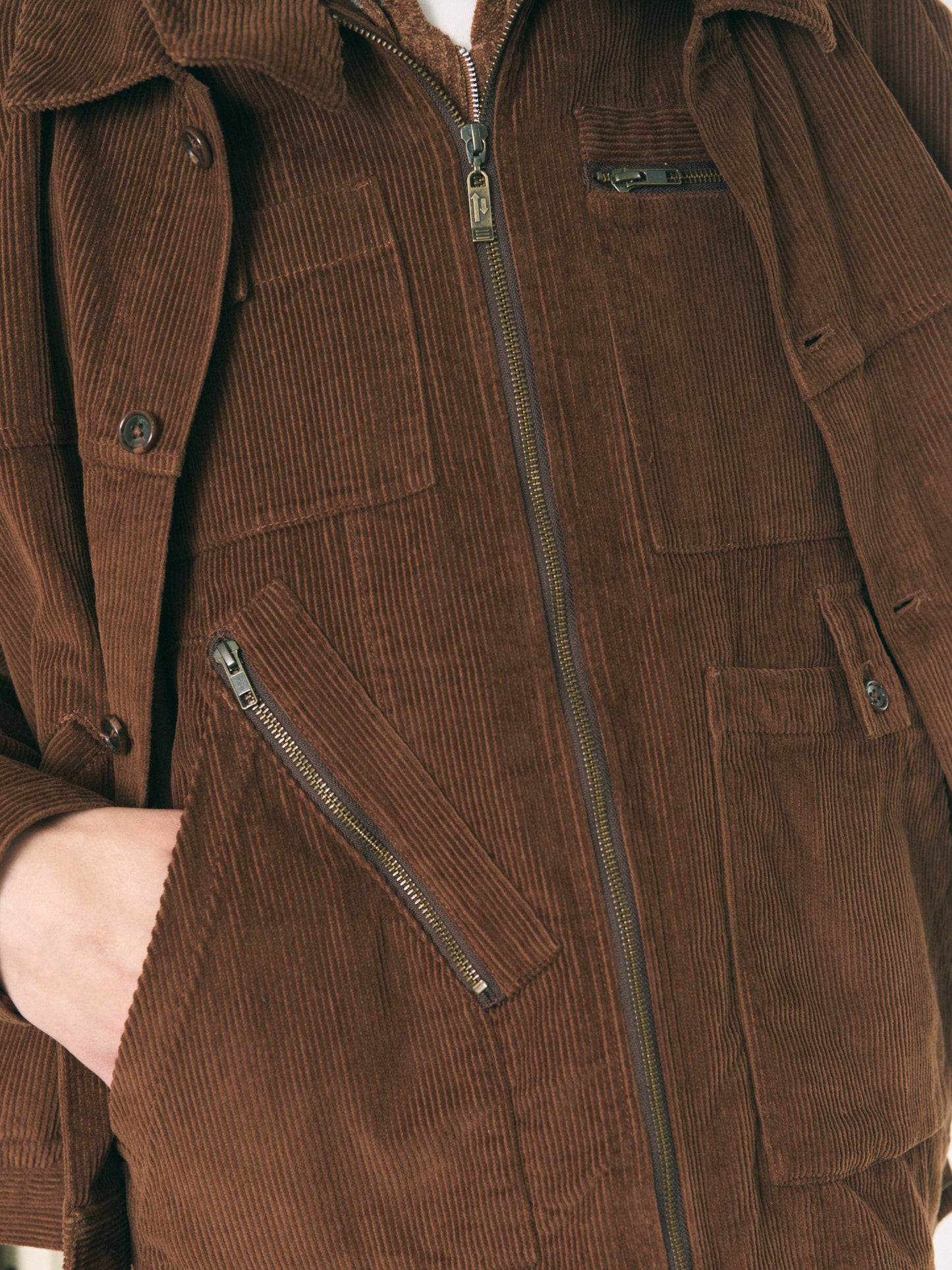 DOUBLE CORD JACKET BROWN
