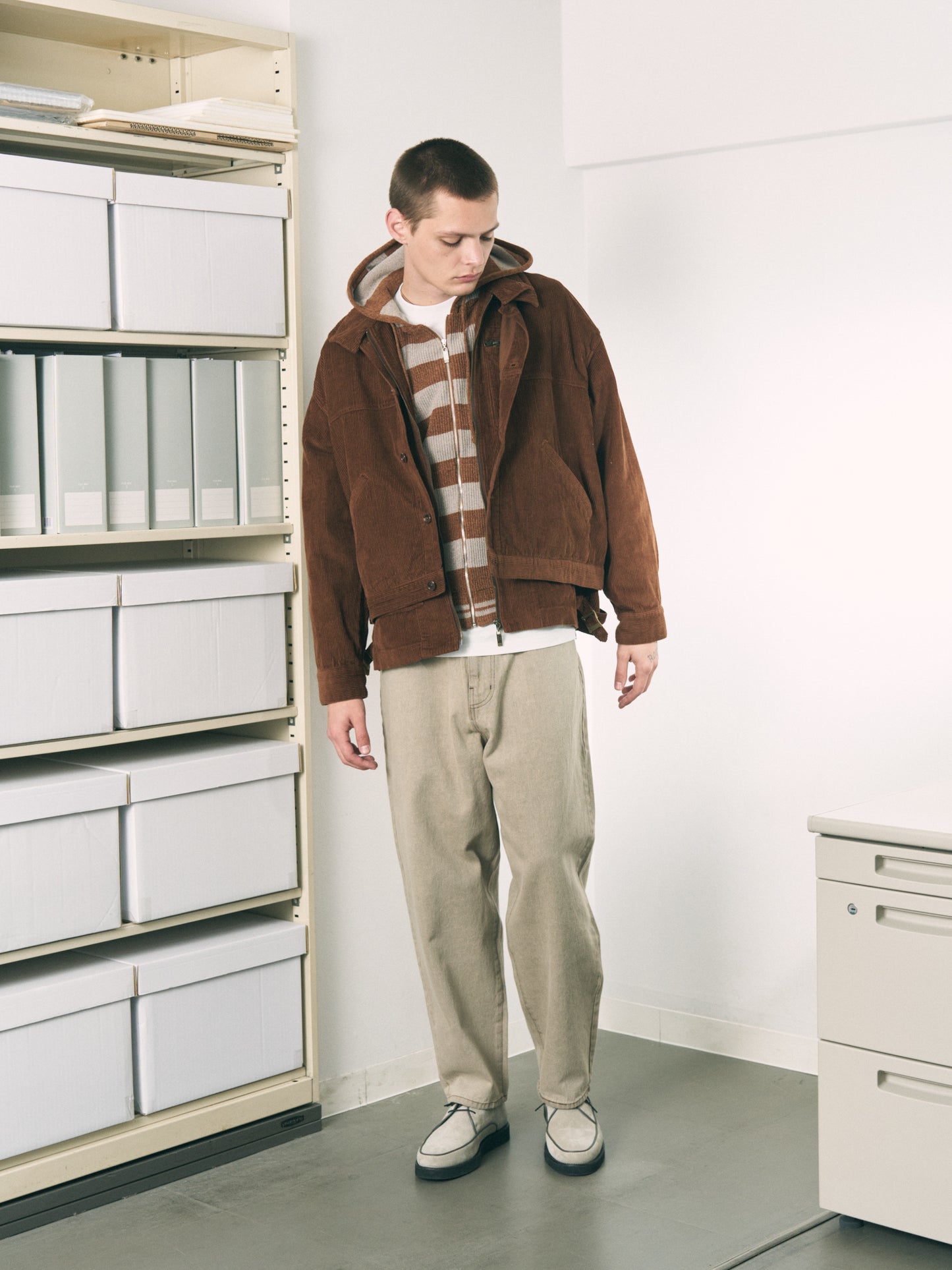 DOUBLE CORD JACKET BROWN
