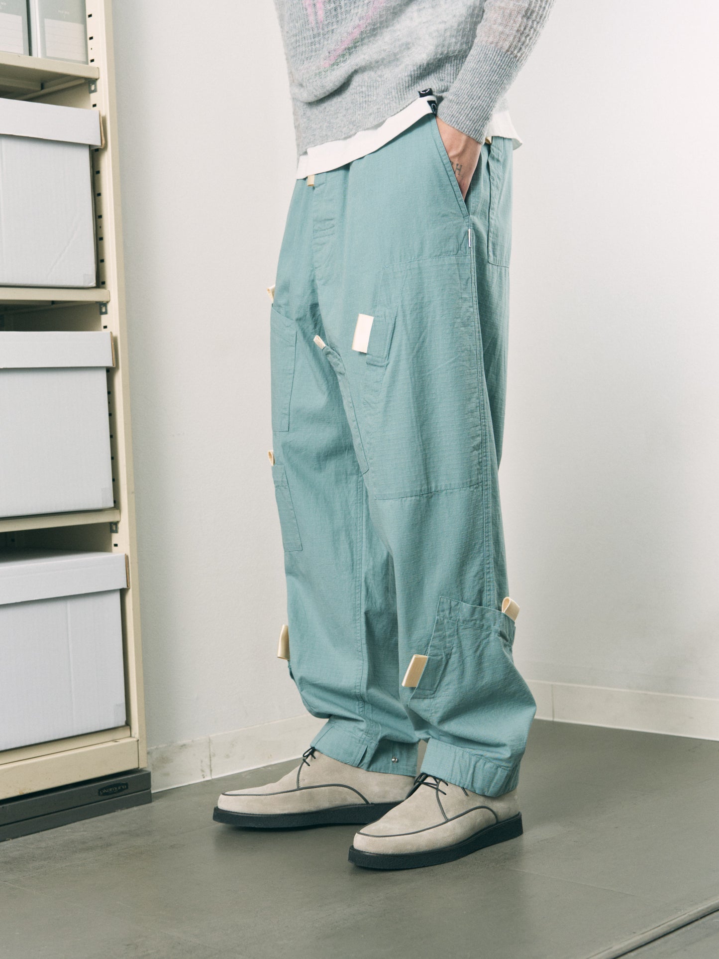 PULL TAB FLIGHT PANTS FADE MINT