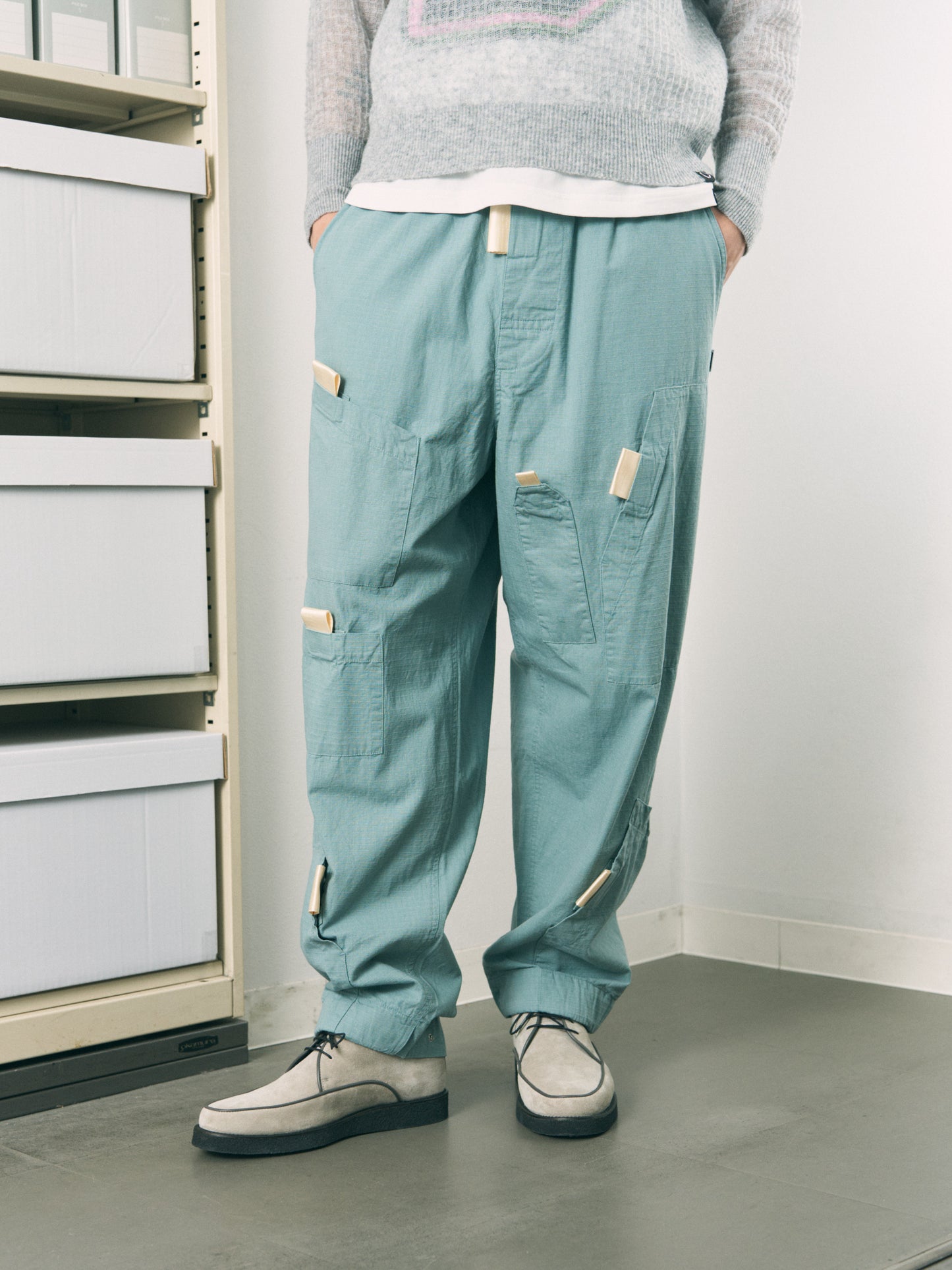 PULL TAB FLIGHT PANTS FADE MINT