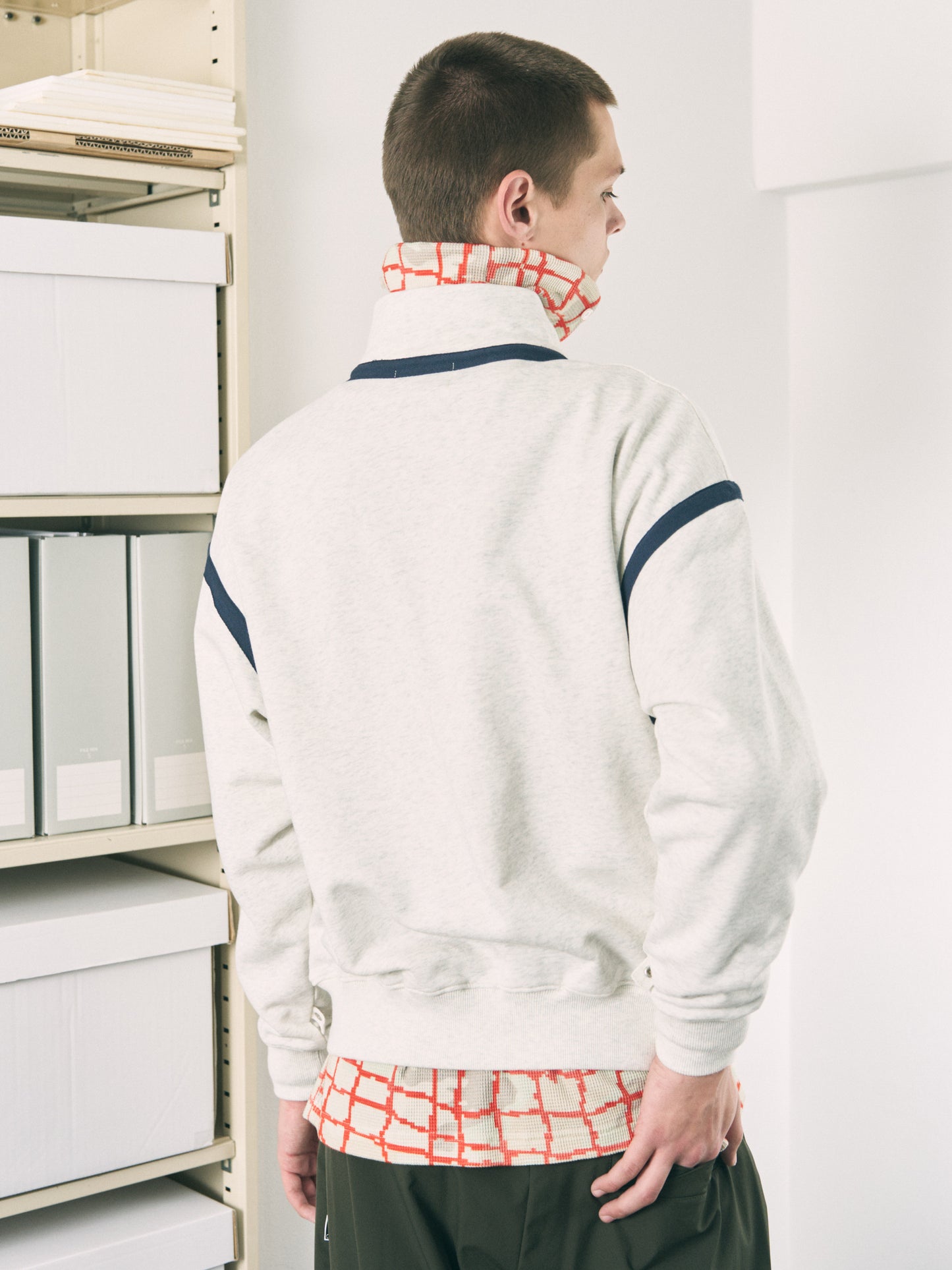 QUARTER ZIP SWEATSHIRT NAVY