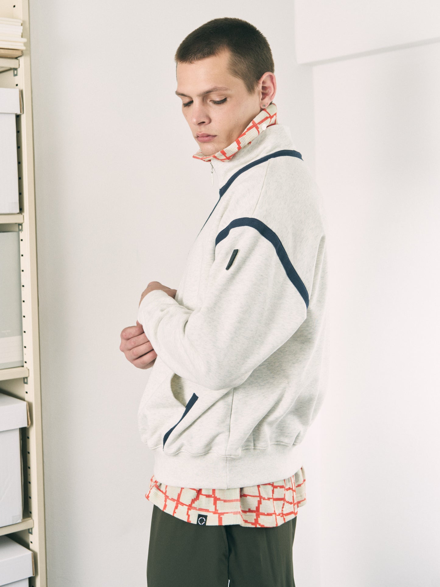 QUARTER ZIP SWEATSHIRT NAVY