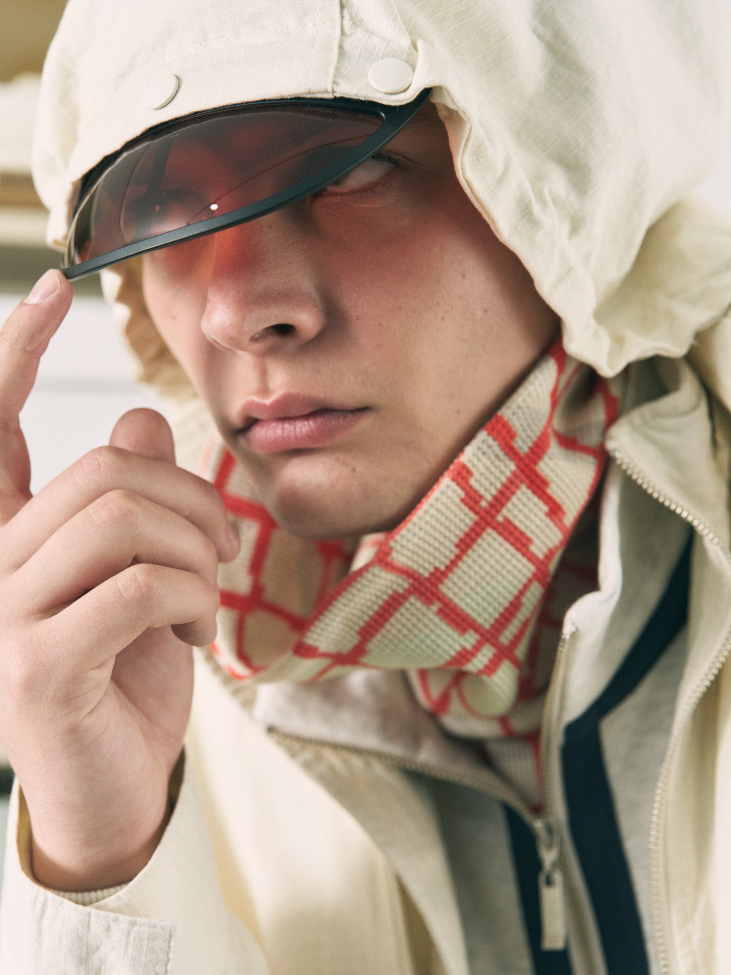 VISOR DOUBLE ZIP JACKET LIGHT IVORY