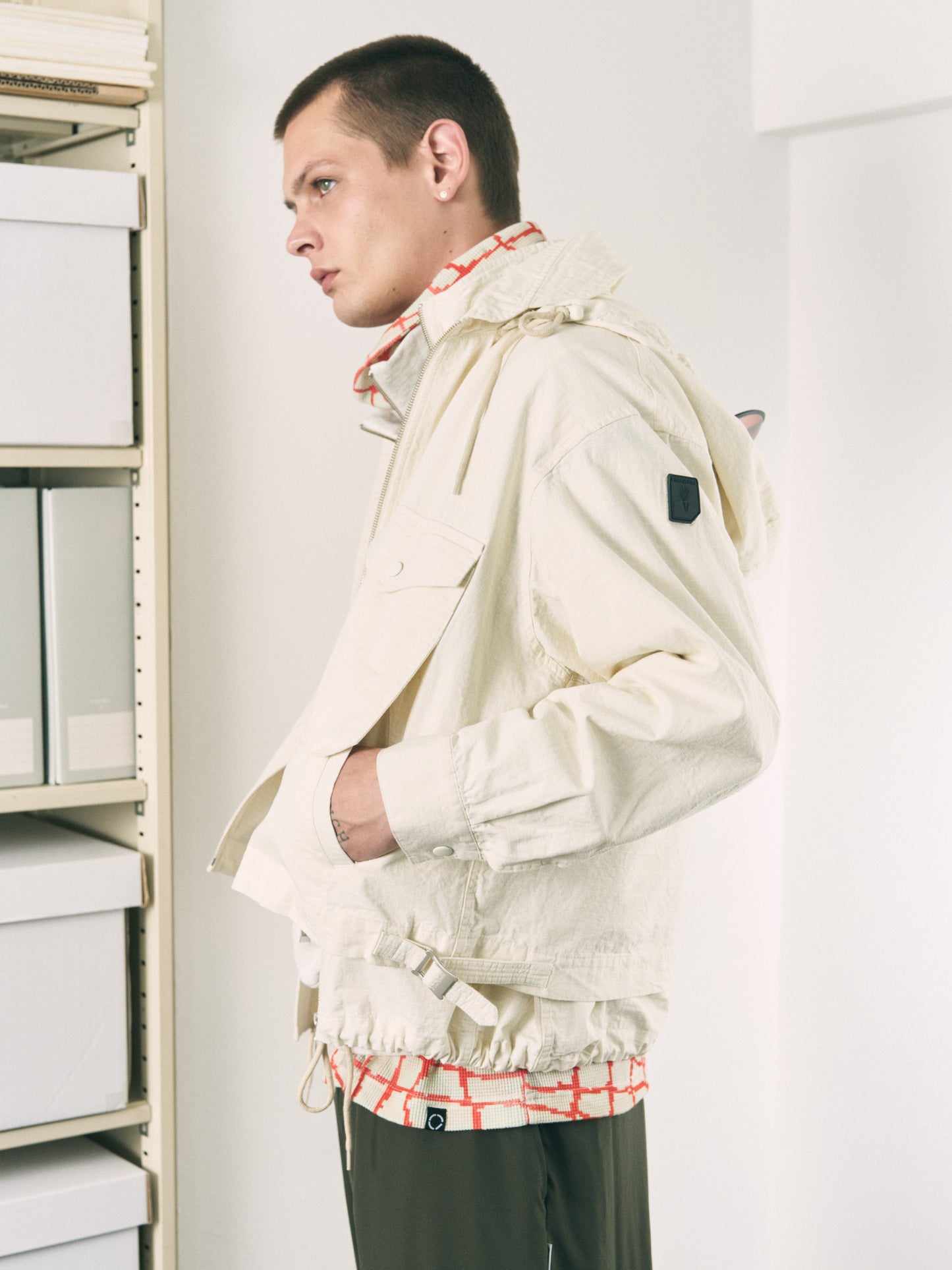 VISOR DOUBLE ZIP JACKET LIGHT IVORY
