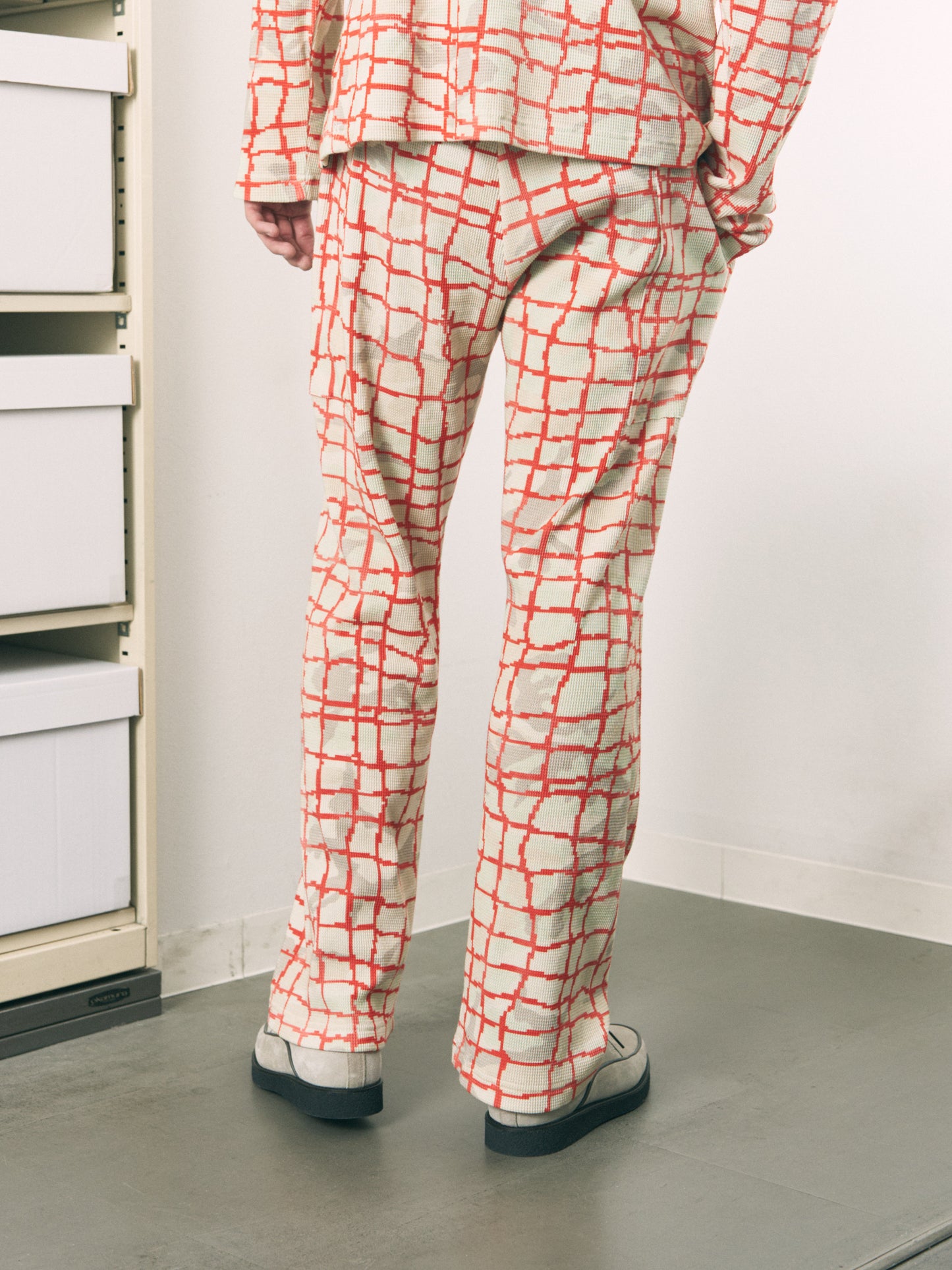 NET WAFFLE PANTS BEIGE NET