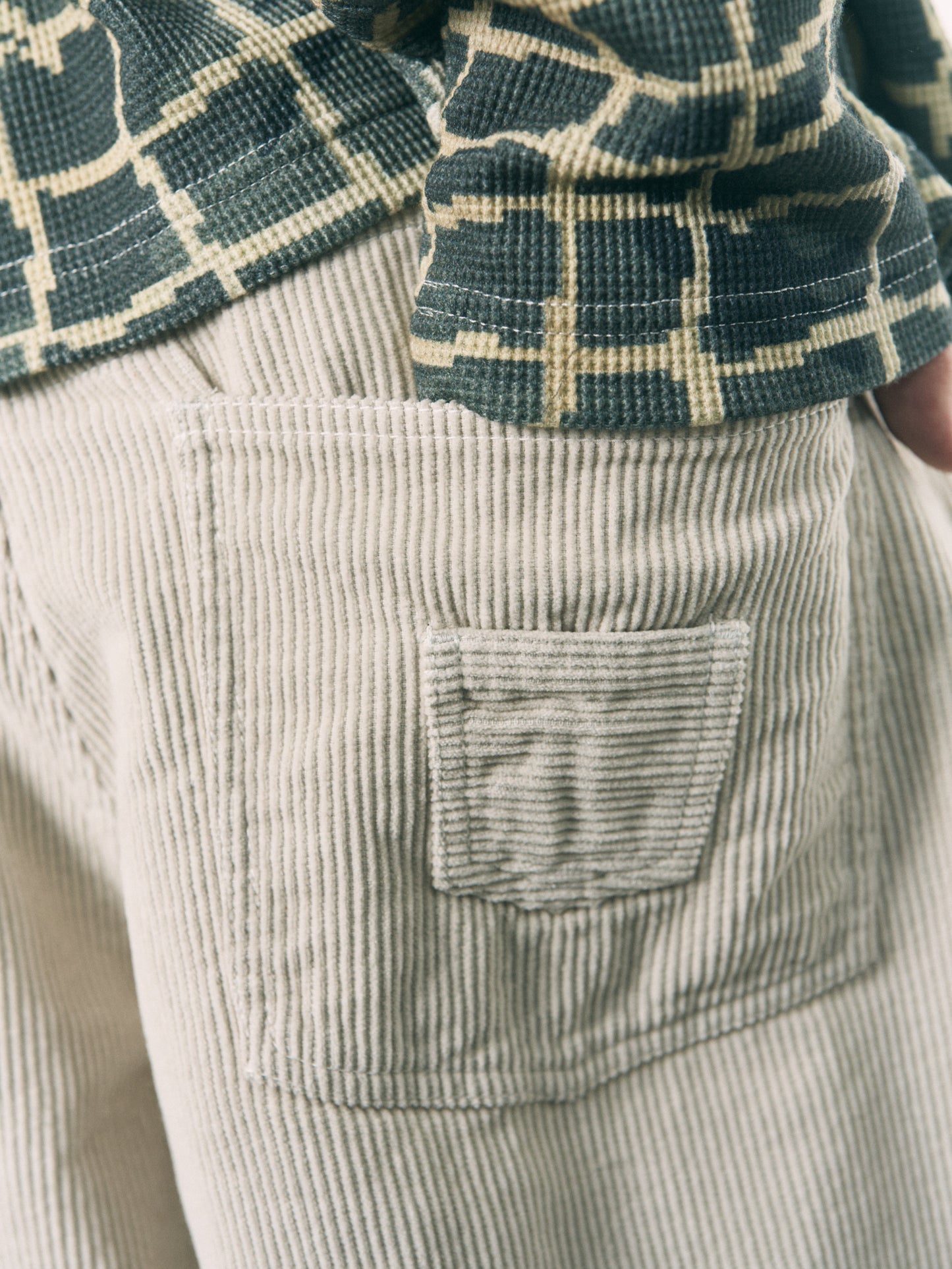 6 POCKET JEANS CORD REGULAR IVORY