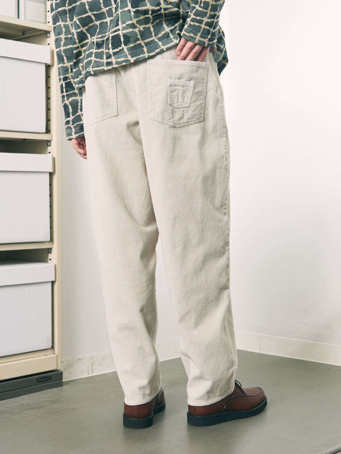 6 POCKET JEANS CORD REGULAR IVORY