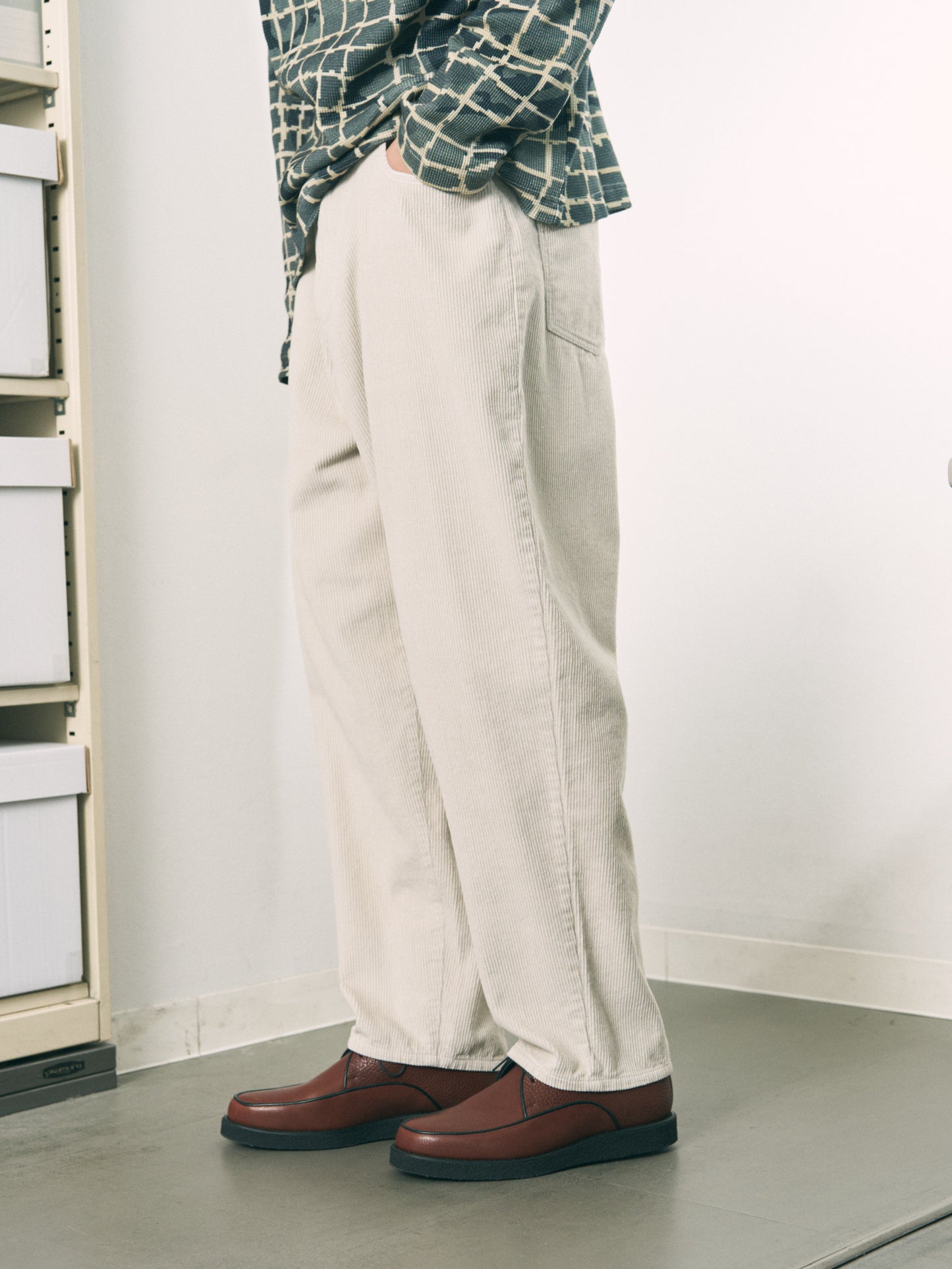 6 POCKET JEANS CORD REGULAR IVORY
