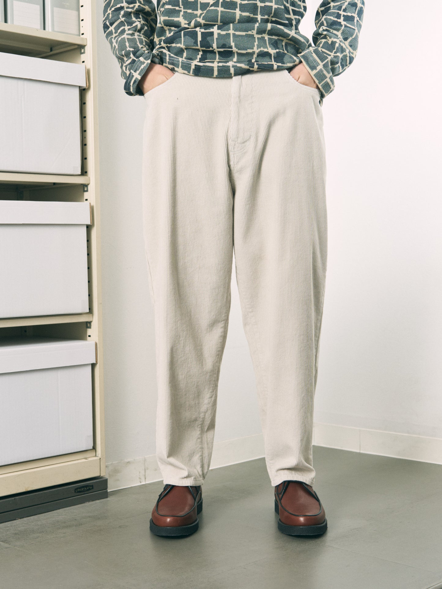 6 POCKET JEANS CORD REGULAR IVORY