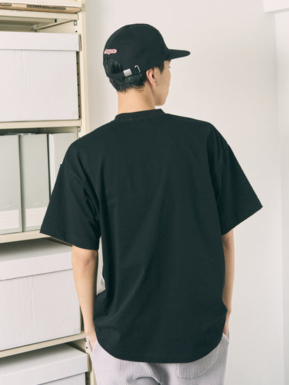 SCRIPT S/S TEE WHITE x BLACK