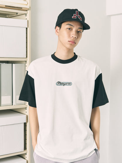 SCRIPT S/S TEE WHITE x BLACK