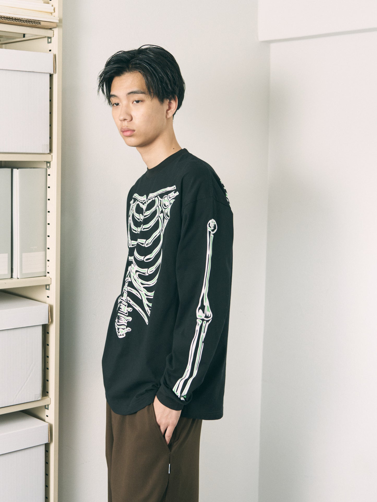 BONES L/S TEE WHITE