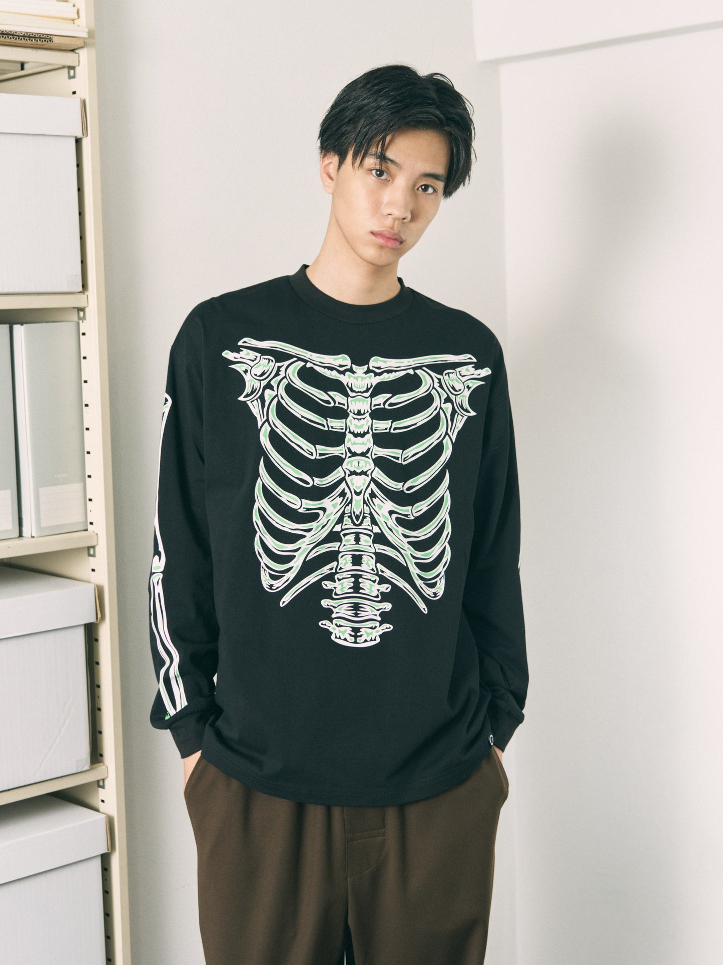BONES L/S TEE WHITE