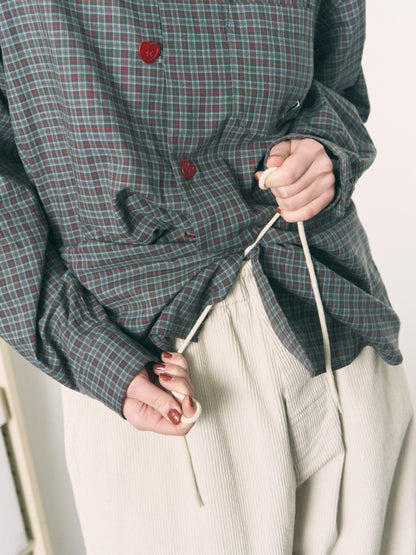 HAMBLETON PANTS CORD CHARCOAL