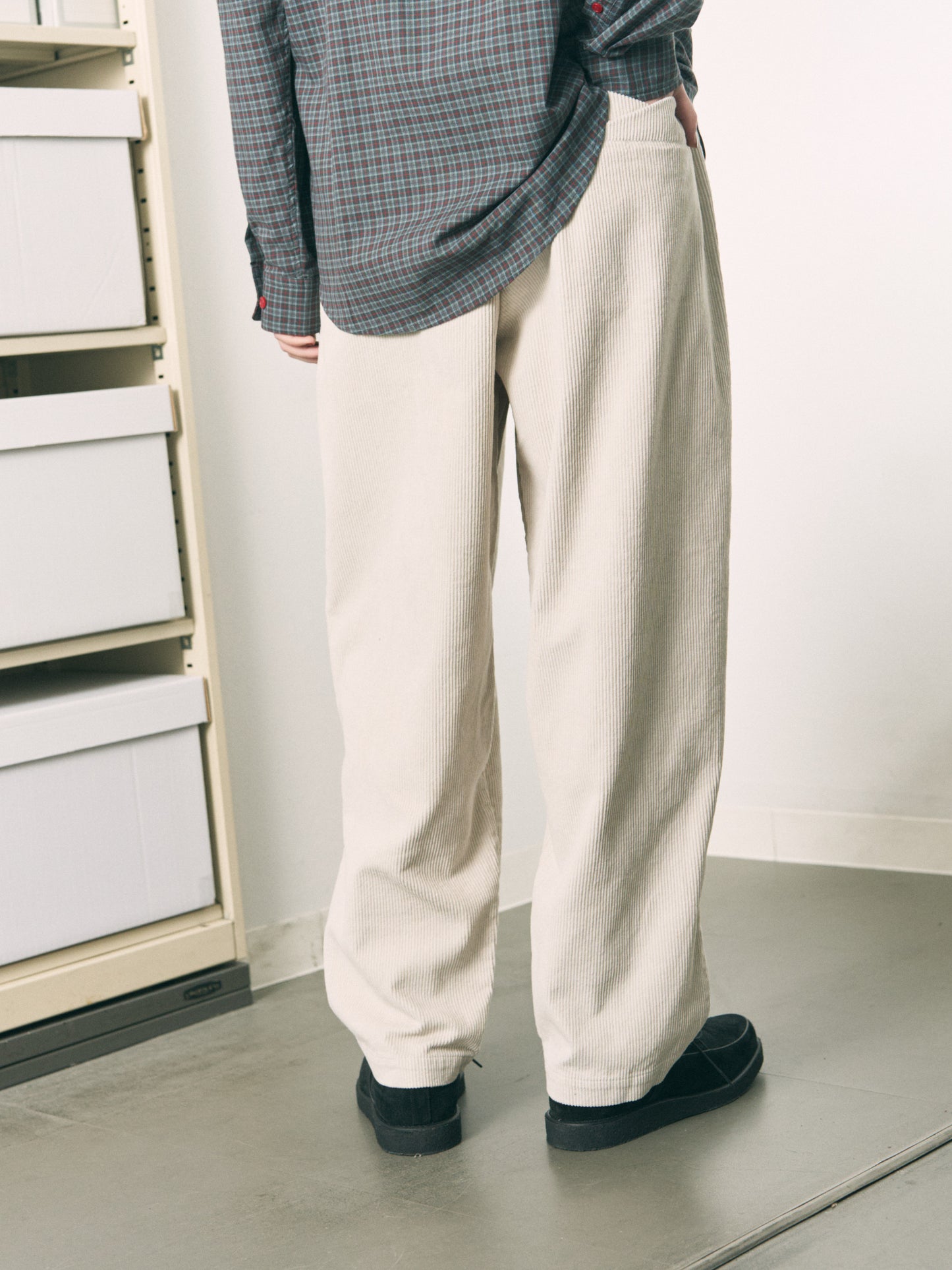 HAMBLETON PANTS CORD CHARCOAL