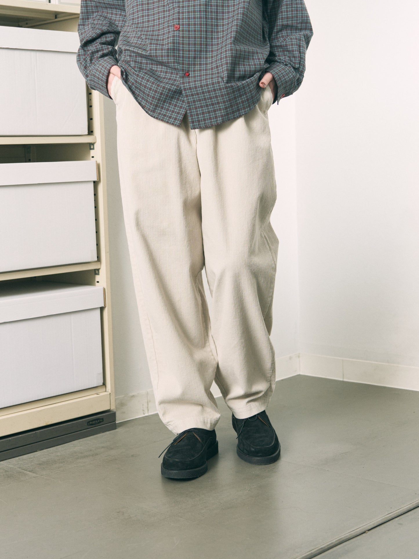 HAMBLETON PANTS CORD CHARCOAL