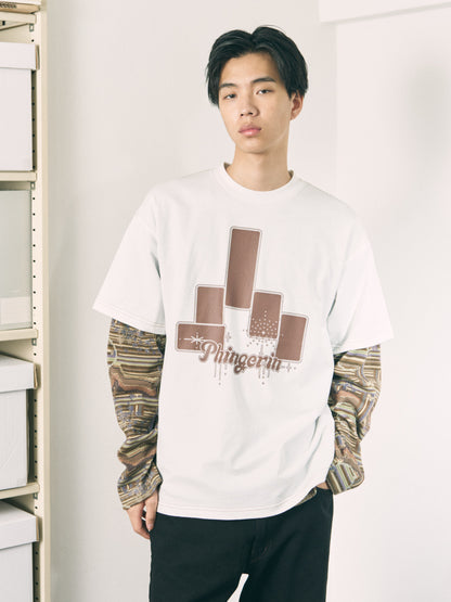BLOCK S/S TEE WHITE
