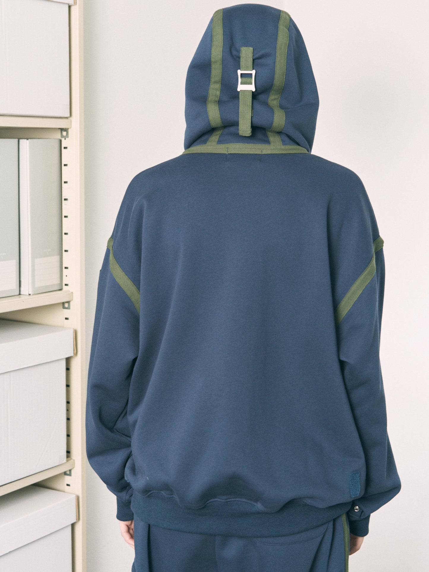 VISOR QUARTER ZIP HOODIE NAVY