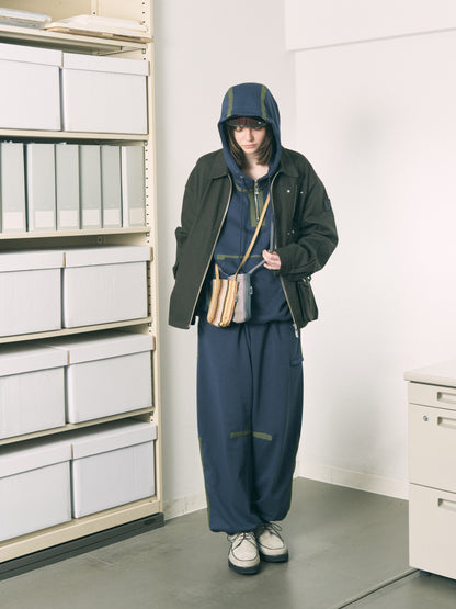 VISOR QUARTER ZIP HOODIE NAVY
