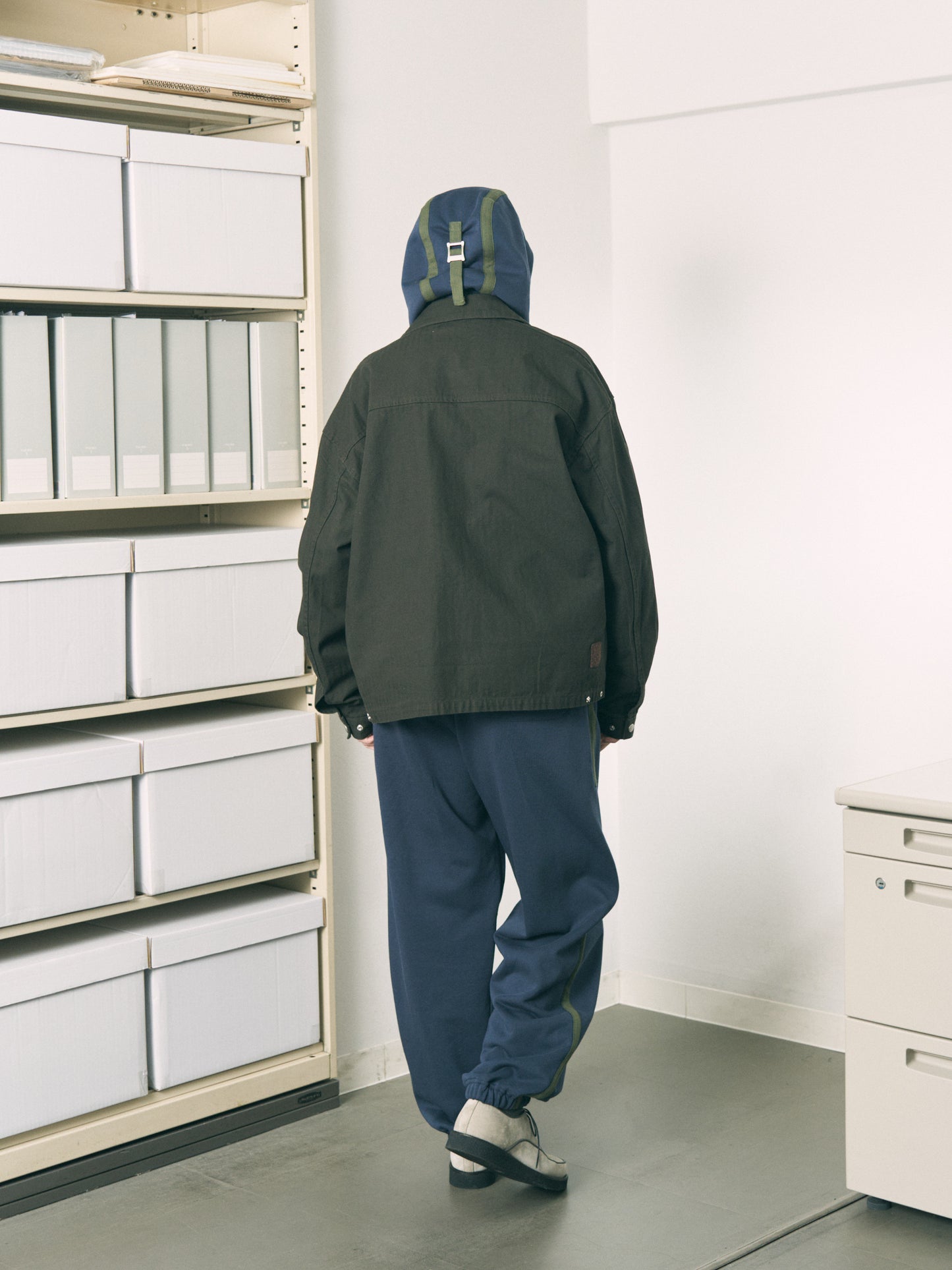 VISOR QUARTER ZIP HOODIE NAVY