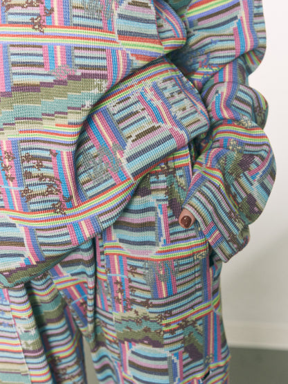 BORDER WAFFLE PANTS RAINBOW