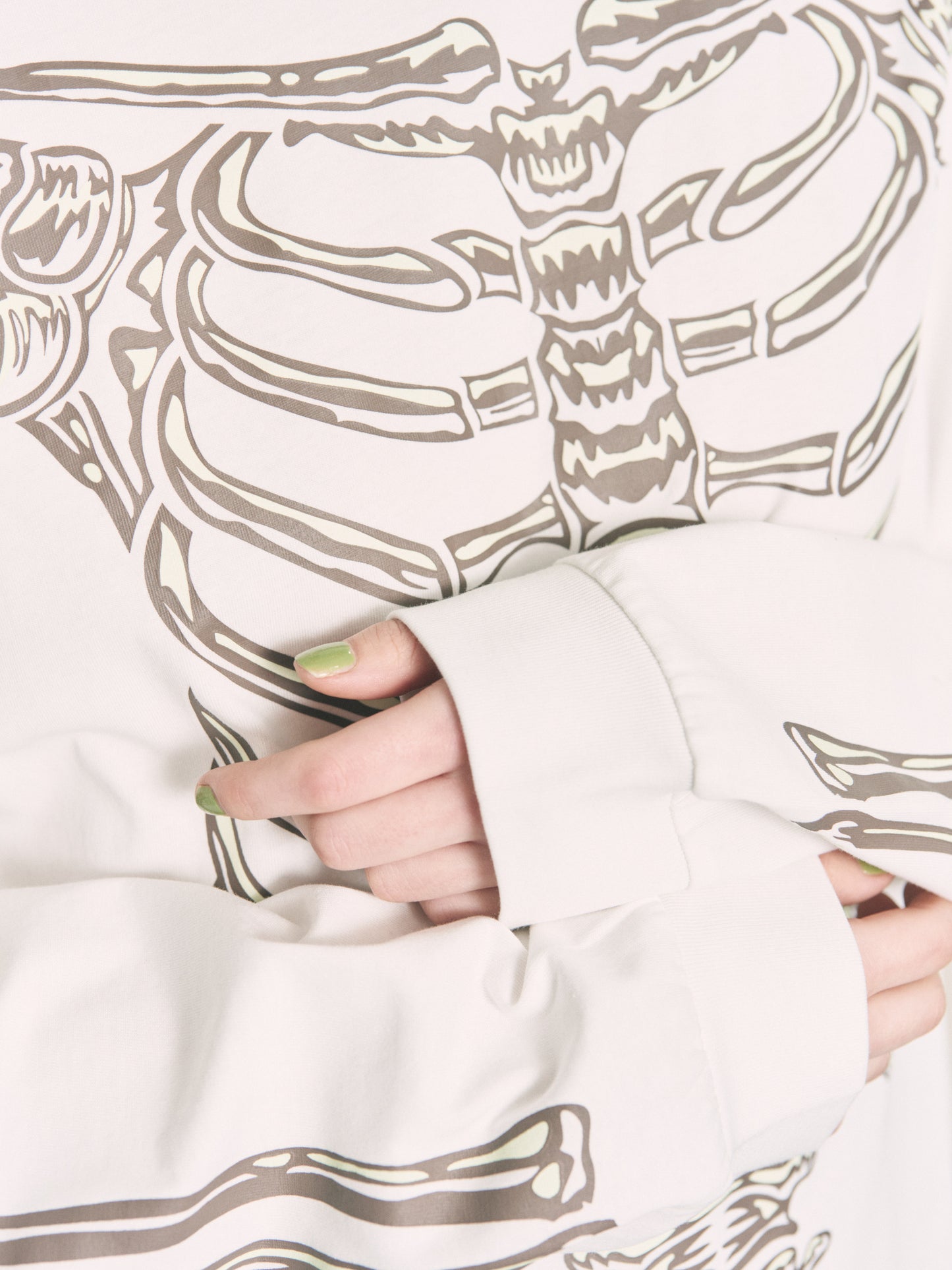 BONES L/S TEE WHITE
