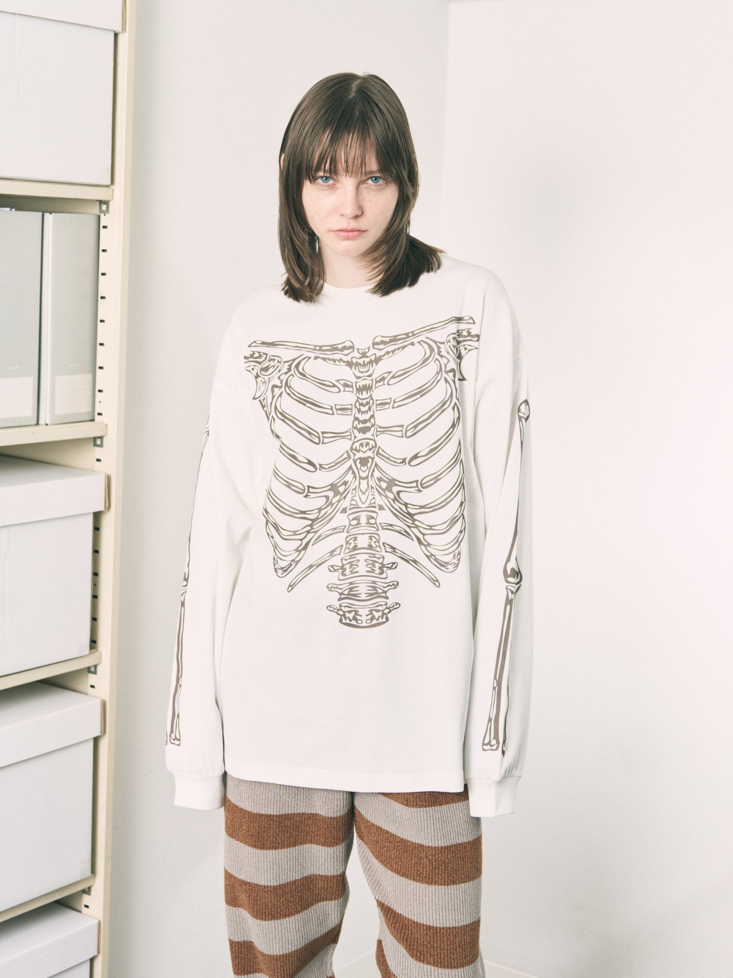 BONES L/S TEE WHITE
