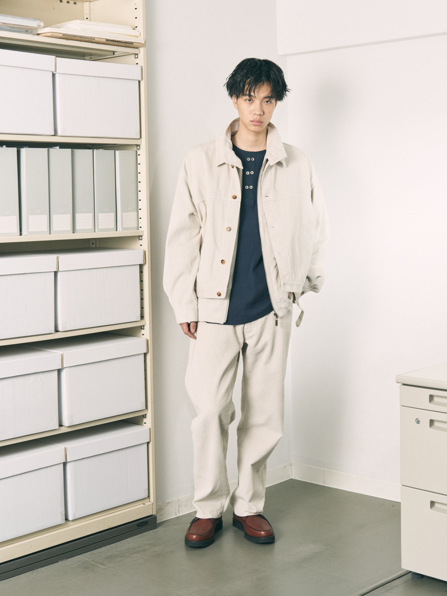 DOUBLE CORD JACKET BROWN