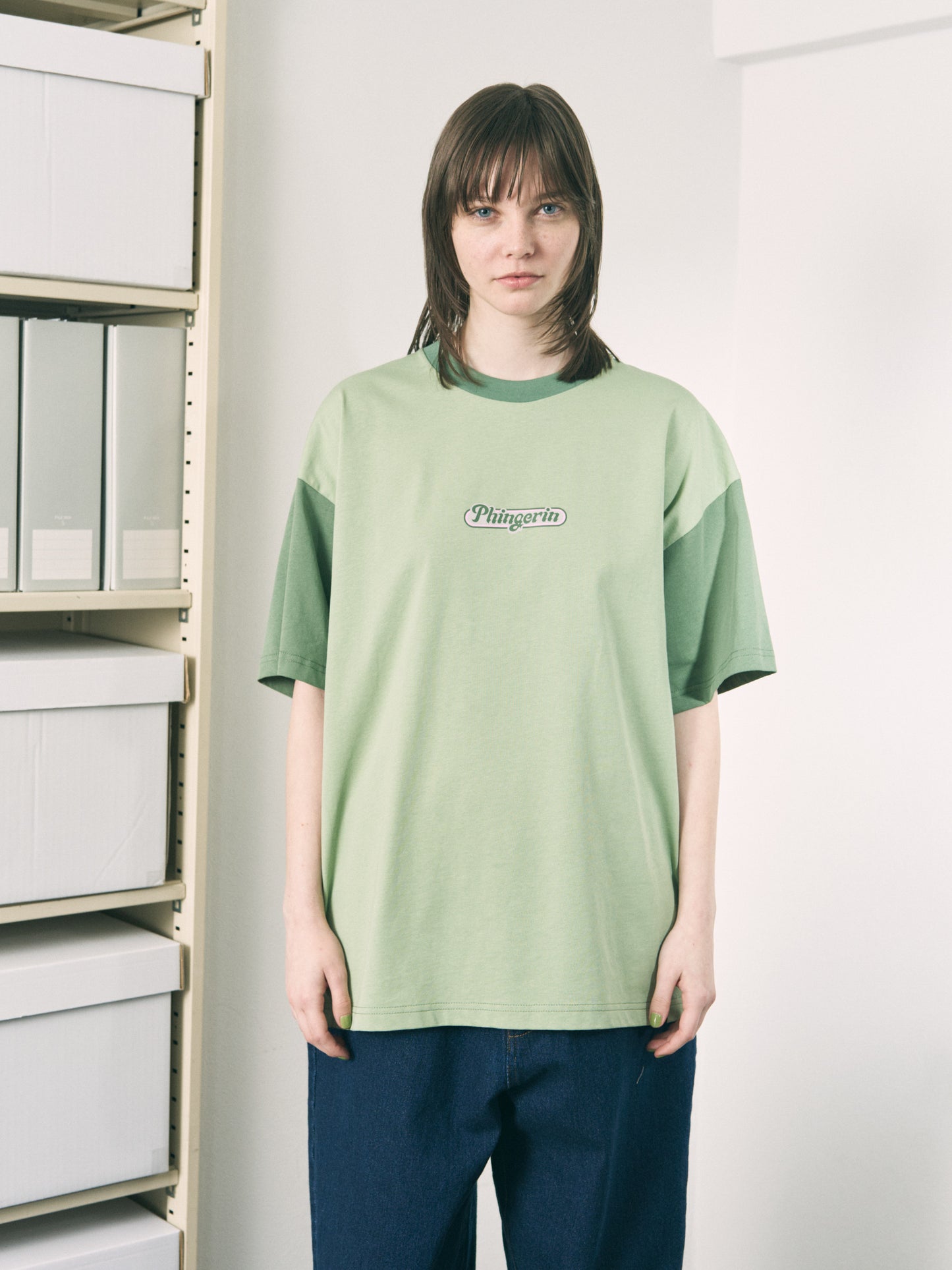 SCRIPT S/S TEE WHITE x BLACK