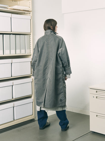 LOOP FRONT NYLON COAT OLIVE