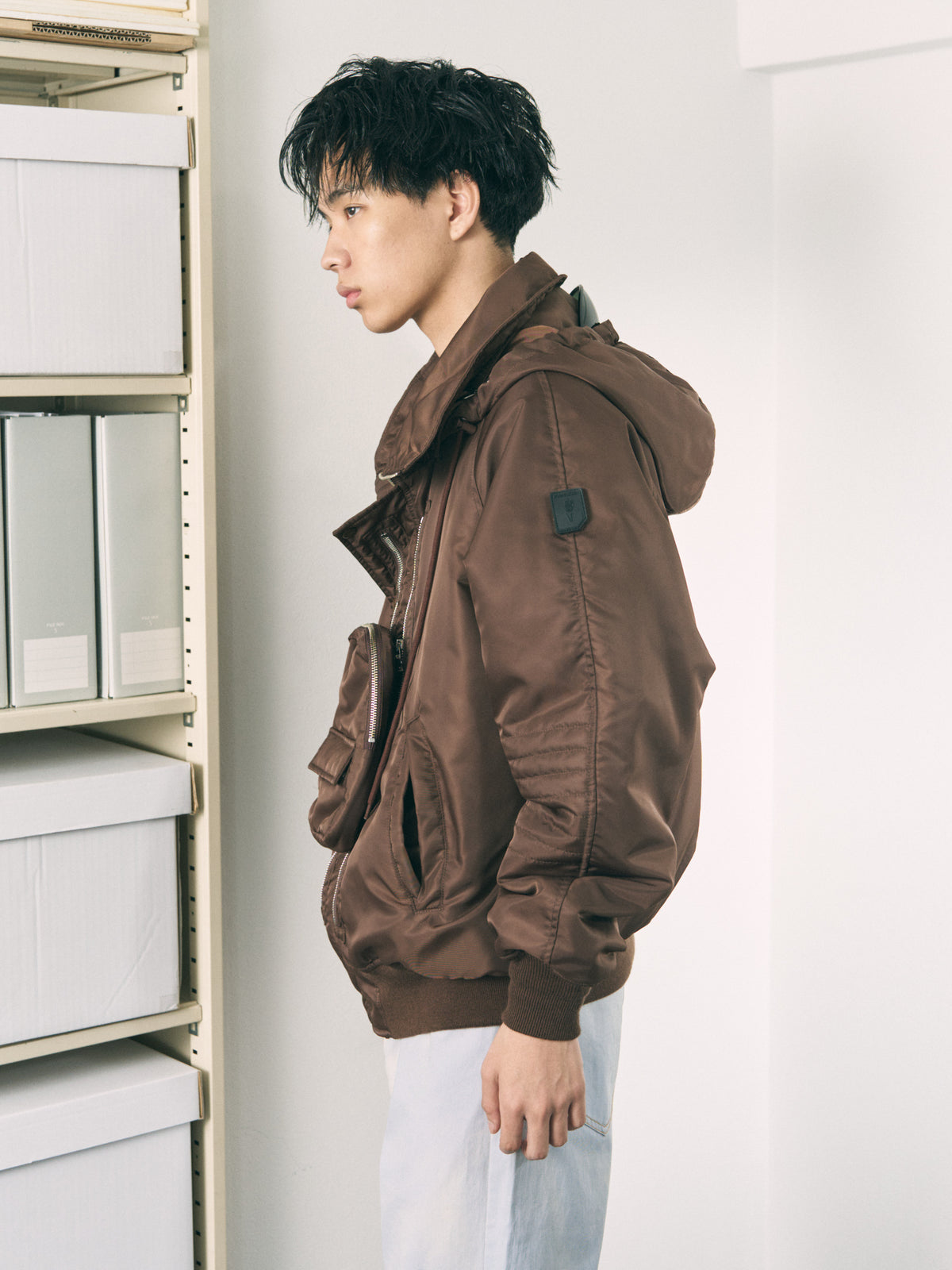 VISOR LIFT FLIGHT JACKET BLACK