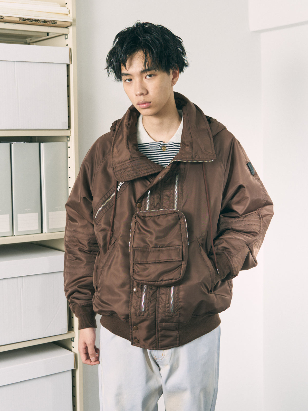 VISOR LIFT FLIGHT JACKET BLACK