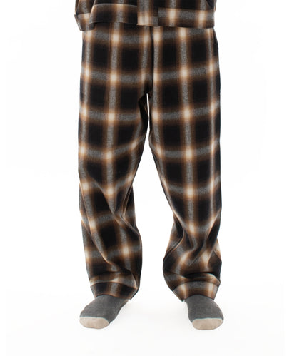 NIGHT PANTS HOMBRE PLAID BROWN