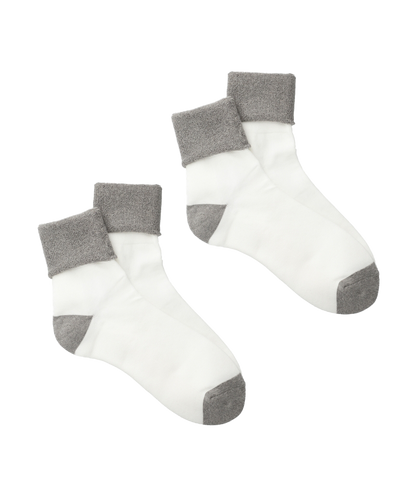 SOCKS! ORGANIC 2-PACK WHITE X GREY