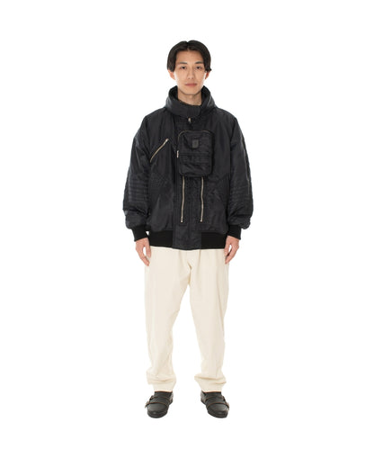 ELEVATION HOODED BOMBER JACKET BLACK