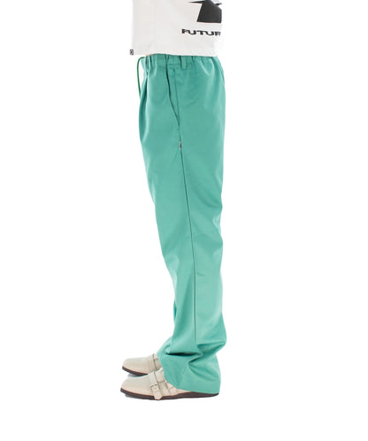 SHOECUT POLY-TWILL TROUSERS GREEN