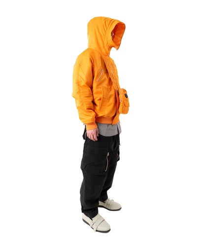 ELEVATION HOODED BOMBER JACKET ORANGE