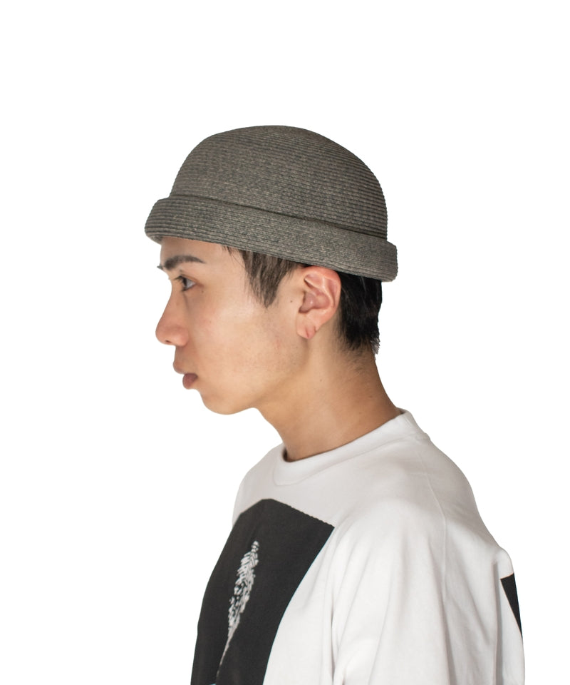 STRAW BEANIE HEATHER GREY