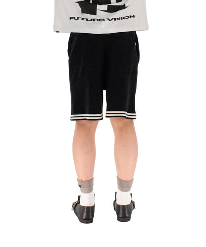 CORDY KNIT SHORTS BLACK