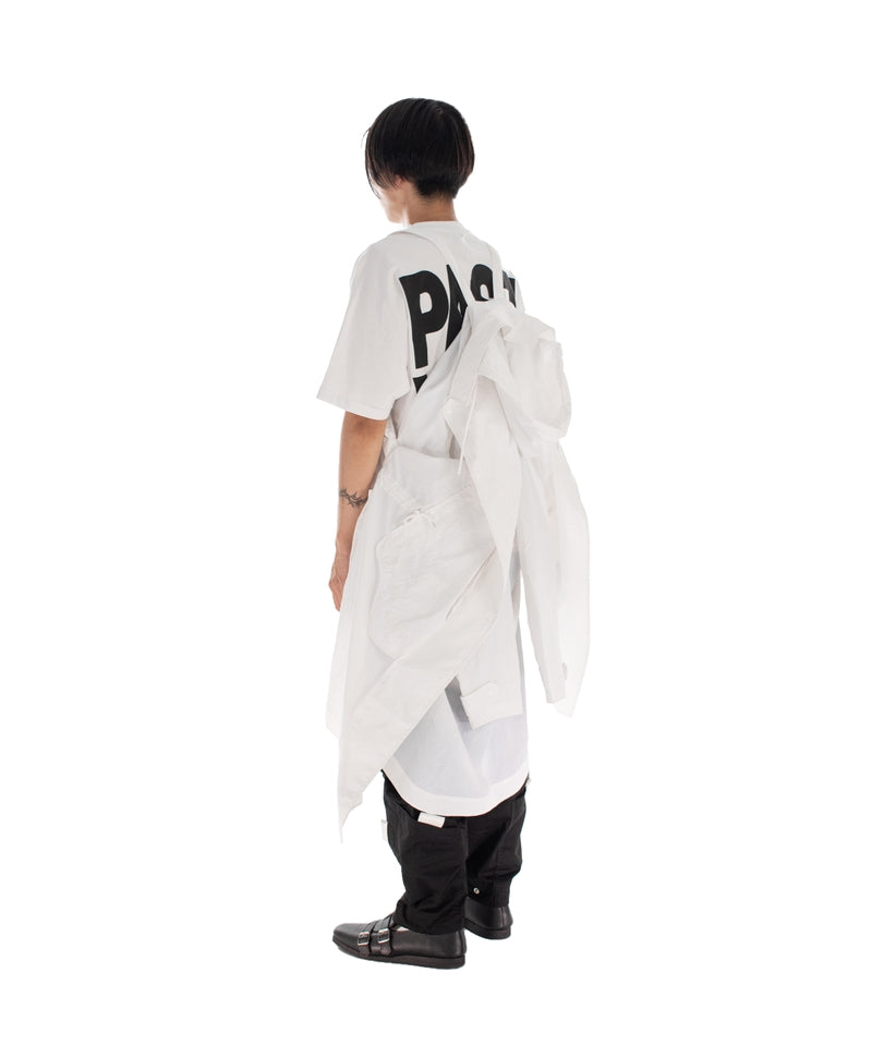 DETACHABLE HOOD RAIN COAT WHITE