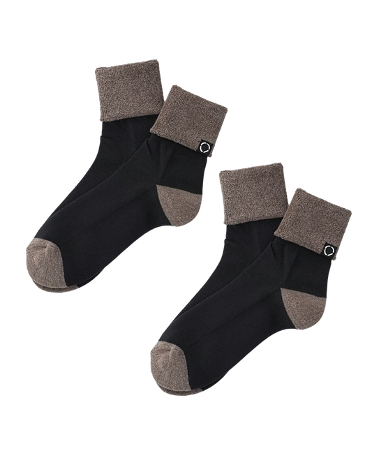 SOCKS! ORGANIC 2-PACK BLACK x BROWN