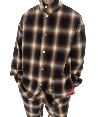 NIGHT SHIRT HOMBRE PLAID BROWN